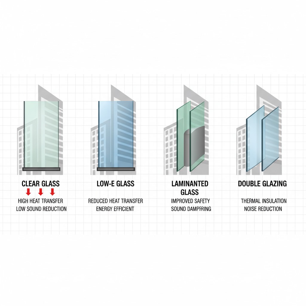 انواع شیشه با عملکردهای مختلف - Different types of performance glass