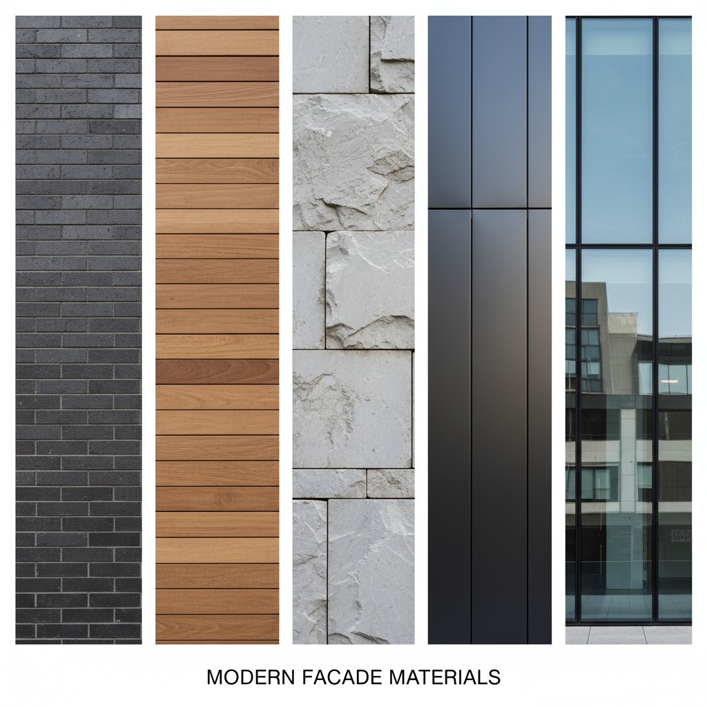 کلاژی از انواع مصالح نما از سنتی تا مدرن