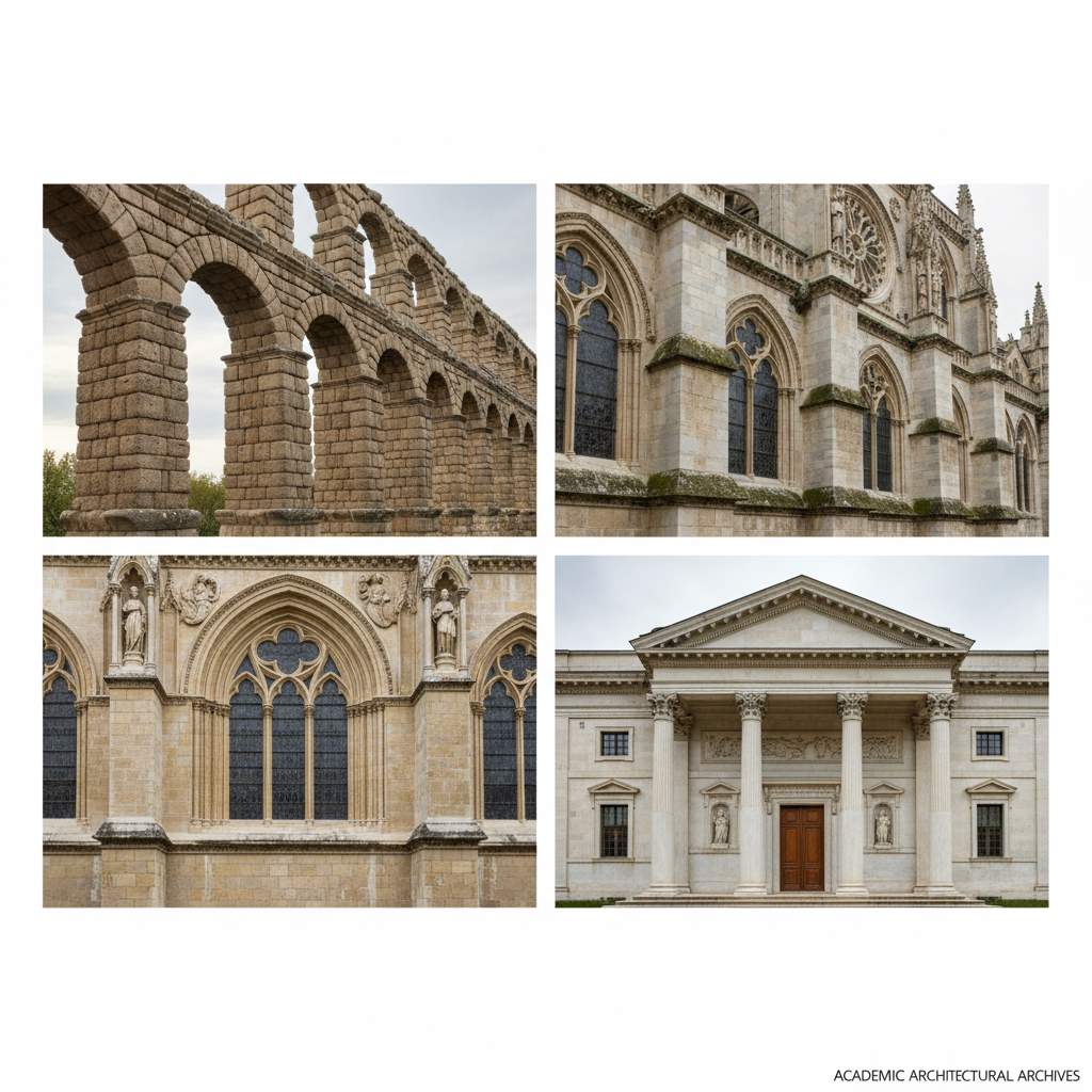 [تصویر: نمونه‌های تاریخی معماری با سنگ طبیعی - Historical stone architecture examples]
